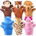 6 PCS Hand Puppets Set Animal Plush Puppet