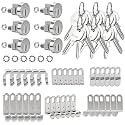 6 Pcs L-1172C National Mailbox Locks with Keys Replacement for C9100 with 18 Keys, Mailbox Lock Replacement Nickel Finish