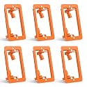 6 Pcs Low Voltage Mounting Bracket for Single Gang Wall Plate Orange