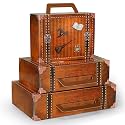 6 Pcs Magic Party Paperboard Vintage Suitcases Box Decorations