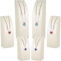 6 Pcs Necklace Display Stand Black Velvet Jewelry Holder for Store Beige