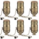 6 Pcs Pull Chain Lamp Socket Replacement,Antique Brass