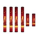 6 PCS Refrigerator Door Handle Covers Kitchen Appliance Decor Washable Universal Handle Protectors for Fridge Microwave Oven Kitchen Cabinet Dish Washer, Christmas Tree Starlight Red