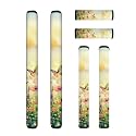 6 PCS Refrigerator Door Handle Covers, Kitchen Appliance Protective Gloves Anti-Slip Decor for Ovens Dishwashers Keep Kitchen Appliance Clean Home Indoor Decor, Butterfly Floral Green