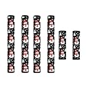 6 Pcs Refrigerator Microwave Door Handle Covers Christmas Decorations Electrical Appliances Handle Protector for Christmas Home Indoor Decor, Snowman Candy Cane Fir Tree Black Christmas