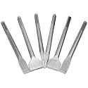 APACALI 6 Piece SDS Max Chisel Bit Set, 11 Inch Rotary Hammer Chisel Bits for Concrete, Masonry, Tile Removal and Demolition, Includes Point, Flat and Wide Chisels