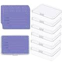 6 Pcs Small Plastic Containers with Lids &amp; Labels, 3.8"x2.6"x1" Mini Storage Containers, Clear Rectangle Box Organizer for Beads, Jewelry, Crafts, Game Pieces, Small Item Storage