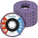 6 Pcs Stripping Discs, 4-1/2" x 7/8" Paint Rust Remover Wheel for Angle Grinder, Remove Paint, Coating and Welds Oxidation, Quick Abrasive Discs for Metal and Wood Stripping (Purple)