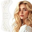 6 Pcs Temporary Silver Glitter Sticker Face Tattoo Stickers Sparkle Stickerez Freckles Sparkle Makeup Patches for Women Rhinestone Accessories for Festivals & Parties