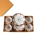 6 Piece Ceramic Dinner Set, Japanese Fine Dining Dinnerware, Hand-Painted Blue Floral Crockery Set, Microwave &amp; Dishwasher Safe Premium Tableware for Home &amp; Gifting