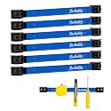 6 Pieces 12" Magnetic Tool Holder Strip, Blue Magnet Bar, Metal Tool Organizer Rack for Garage Organization, Easy To Install in Workshop, Mounting Screws Included