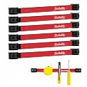 6 Pieces 12" Magnetic Tool Holder Strip, Red Magnet Bar, Metal Tool Organizer Rack for Garage Organization, Easy To Install in Workshop, Mounting Screws Included