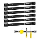 6 Pieces 12" Magnetic Tool Holder Strip, Black Magnet Bar, Metal Tool Organizer Rack for Garage Organization, Easy To Install in Workshop, Mounting Screws Included