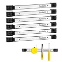 6 Pieces 12" Magnetic Tool Holder Strip, Stainless Steel Surface Tool Magnet Bar, Metal Tool Organizer Rack for Garage Organization, Easy To Install in Workshop, Mounting Screws Included