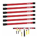 6 Pieces 18" Magnetic Tool Holder Strip, Red Magnet Bar, Metal Tool Organizer Rack for Garage Organization, Easy To Install in Workshop, Mounting Screws Included