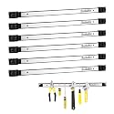 6 Pieces 18" Magnetic Tool Holder Strip, Stainless Steel Surface Tool Magnet Bar, Metal Tool Organizer Rack for Garage Organization, Easy To Install in Workshop, Mounting Screws Included