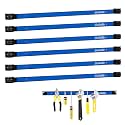 6 Pieces 24" Magnetic Tool Holder Strip, Blue Magnet Bar, Metal Tool Organizer Rack for Garage Organization, Easy To Install in Workshop, Mounting Screws Included