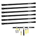6 Pieces 24" Magnetic Tool Holder Strip, Black Magnet Bar, Metal Tool Organizer Rack for Garage Organization, Easy To Install in Workshop, Mounting Screws Included