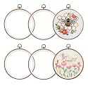 6 Pieces 8 inch Embroidery Hoop Frame, Imitated Wood Embroidery Display