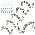 6 Pieces Curtain Rod Brackets General Adjustable Curtain Rod Holder Wall Bracket Hooks Outside Mounted Blinds Curtain Rod Bracket with Screws for 1 Inch Diameter Curtain Rod (Antique Silver)