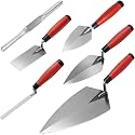 6-Pieces Masonry Hand Tool Set, Brick, Pointing, Margin, Tuck Pointing Trowel & Convex Brick Jointer