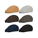 6 Pieces Men's Newsboy Caps Gatsby Cabbie Driving Hunting Cap Newsboy Flat Cap Irish Hats Ivy Hat