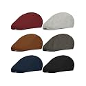 6 Pieces Men's Newsboy Caps Gatsby Cabbie Driving Hunting Cap Newsboy Flat Cap Irish Hats Ivy Hat