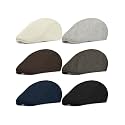 6 Pieces Men's Newsboy Caps Gatsby Cabbie Driving Hunting Cap Newsboy Flat Cap Irish Hats Ivy Hat