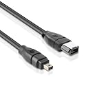 6 pin to 4 pin Firewire Cable iLink DV Cable Firewire 400 IEEE 1394a Cord for Computer Laptop PC to Camera Camcorder (6ft,6 Pin Firewire 400 to 4 Pin Firewire 400)