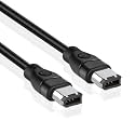 6 pin to 6 pin Firewire Cable iLink DV Cable Firewire 400 IEEE 1394 Cord 6-6 ilink Cable for Camera Camcorder(6ft,6 Pin Firewire 400 to 6 Pin Firewire 400)