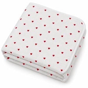 6-ply 100 cotton muslin blanket 100100 cm baby blanket for newborn infant amp toddler 03 years soft amp breathable multi-use swaddle crib amp stroller blanket heart print pack of 1