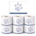 6 Rolls Veterinary Prescription Labels with Paw Print & Warning