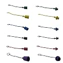 6 Sets 3/4″Agricultural ISO 7241-B Hydraulic Coupler Male Dust Cap And Female Plug Cover Set(Red,Blue,Black,Yellow,Green,Purpel)