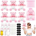 6 Sets Bottle Chug Baby Shower Games Pink Bear