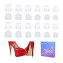 6 Sizes Heel Protective Heel Caps,High Heel Protectors Tip Covers, Noise Reducing Non-Slip Heel Caps for High Heels,Perfect for Weddings, Races