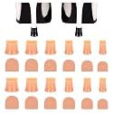 6 Sizes Heel Protective Heel Caps,High Heel Protectors Tip Covers, Noise Reducing Non-Slip Heel Caps for High Heels,Perfect for Weddings, Races (12 Pairs Apricot)