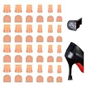 6 Sizes Heel Protective Heel Caps,High Heel Protectors Tip Covers, Noise Reducing Non-Slip Heel Caps for High Heels,Perfect for Weddings, Races (24 Pairs Apricot)