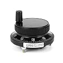 6 Terminal CNC Pulse Encoder, Electronic Hand Wheel Manual Pulse Generator Encoder, 5V 60MM(Black)