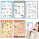 6 Themes Pretend Play Notepads for Kids - 4x6 Inch Double Sided Printing