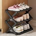 6-Tier Foldable Bamboo Shoe Rack - Space-Saving Shelf for Entryway, Indoor/Outdoor Storage, 50cm Height, Stylish Organizer for Shoes and Boots