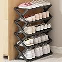 6-Tier Foldable Bamboo Shoe Rack - Space-Saving Shoe Shelf Stand for Entryway, Indoor/Outdoor, 50cm Height, Stylish Storage Organizer for Shoes