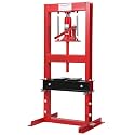 6-Ton H-Frame Benchtop Hydraulic Shop Press, Pneumatic Compatible (Red)