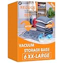 GONGSHI Vacuum Storage Bags, Space Saver Seal Bags For Clothing, Travel Luggage,Blankets, Comforters, Pillows, Clothes Storage.6 XX Large