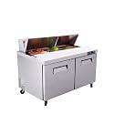 60" Coolchef Mega Top Refrigerated Sandwich Prep Table.Commercial-Grade ETL, NSF &amp; DOE Certified.Energy-Saving &amp; Easy to Maintain.Stainless Steel Construction
