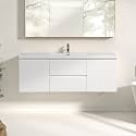 60" Floating Bathroom Vanity with Sink, Bathroom Cabinet, White