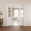 Pocket Door,6-Lite Clear Glass Doors,French 60x80 Sliding Door