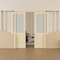 60x80 Sliding Double Pocket Door,Half Lite Frosted Glass Doors,French Door