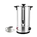 60-Cup Commercial Coffee Urn &amp; Hot Water Dispenser, 6L Percolator for Coffee, Tea, &amp; Hot Chocolate - Adjustable Temperature, Perfect for Events &amp; Catering