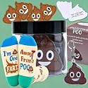 60 Funny Positive Poop Gifts Affirmation Jar with Poo Socks & Keychain Support Poo Cards for Girls Boys Women Teens Mom Dad Teacher Friends Funny Poop Birthday Gift Whit Elephant Inspirational Gift