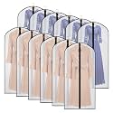 60 Inch Garment Bags 12 Pack Dress Bags for Gowns, Black Edges